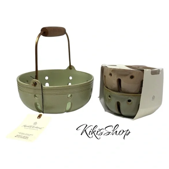 Hearth & Hand Magnolia Berry Bowl w/Carrying Handle Green & 15oz Berry B… - Picture 6 of 6